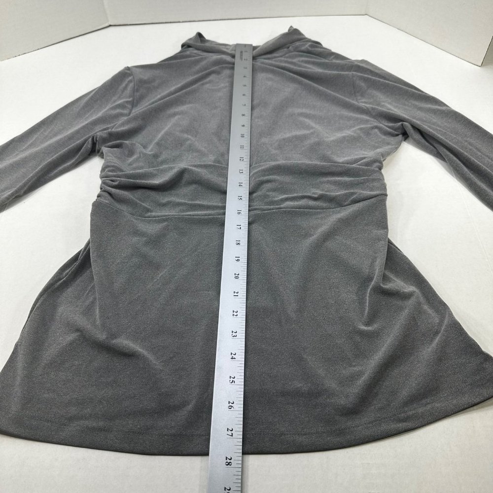 New York And Company Women's Size Large Top Long Sleeve Pullover Gray Preowned - Picture 11 of 11